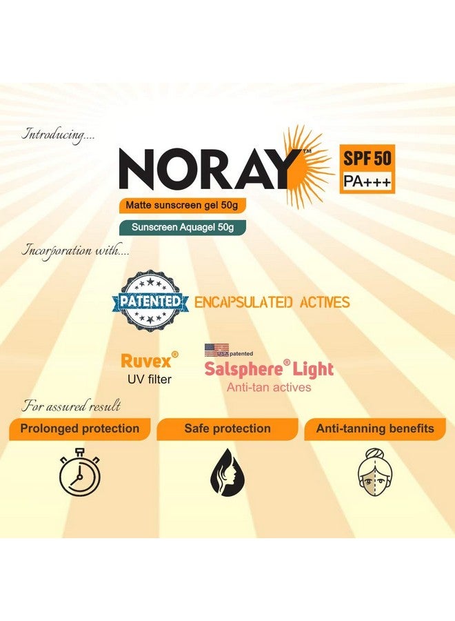 Vegetal Noray Matte Finish Broad Spectrum Sunscreen Gel, Spf-50, Pa+++ With Anti Tan Effect, 50 G - Image 4