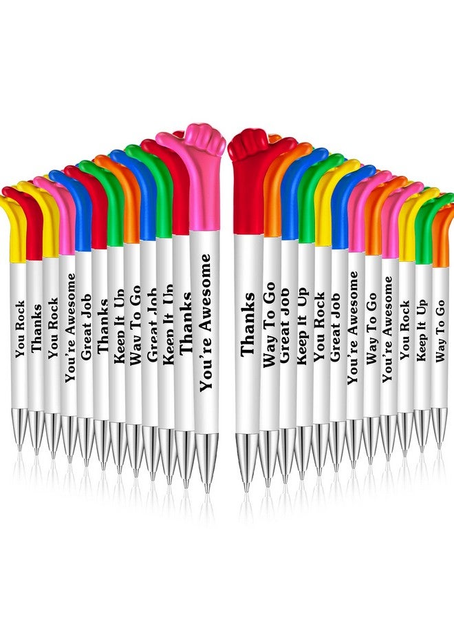 ووانجر أقلام ملهمة، أقلام شكر، هدايا تقدير للموظفين، أقلام حبر جاف، أقلام تحفيزية للتخرج، طالب، معلم، ممرضة، هدية تقدير لزملاء العمل (24 قطعة) - Image 1