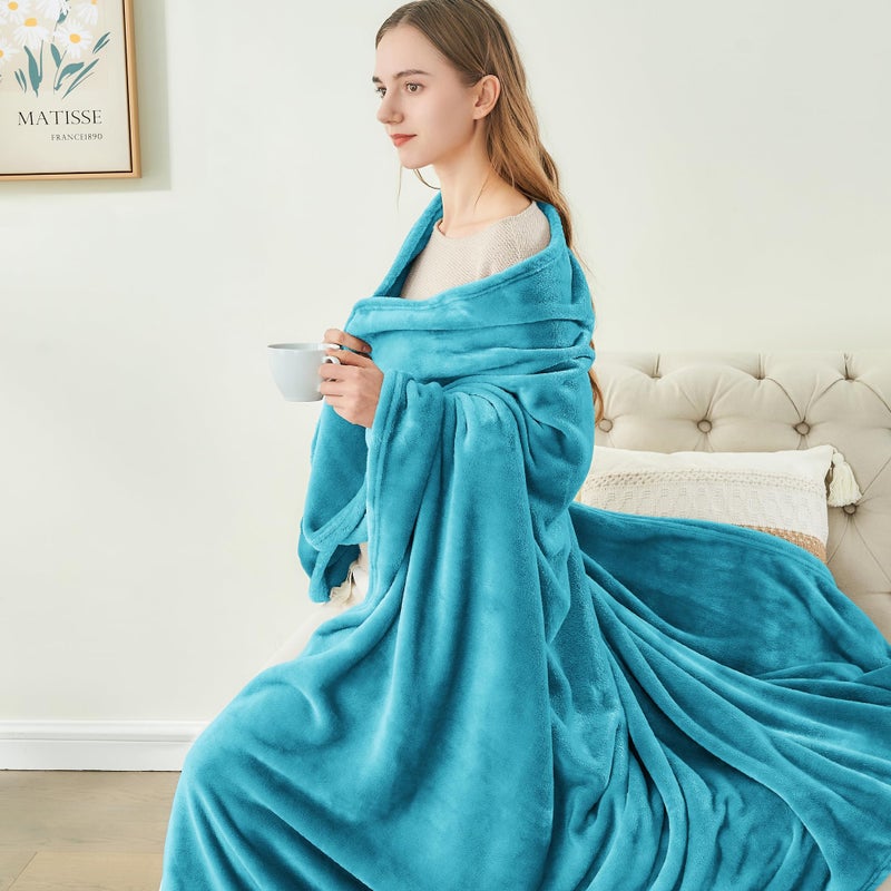 بيديليت بطانية صوف بيدليت بطانية توأم بلو بيرد رمي بطانيات للأريكة والسرير 300GSM الفاخرة بطانية غامضة دافئة 60x80 بوصات فائقة ناعمة دافئة خفيفة الوزن رمي بطانية للتخييم السفر - Image 4