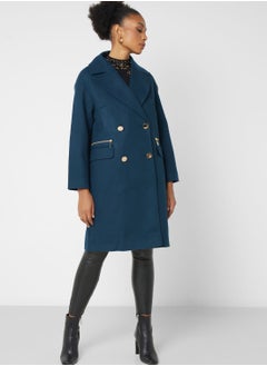 Wallis Button Detail Coat  - Image 4