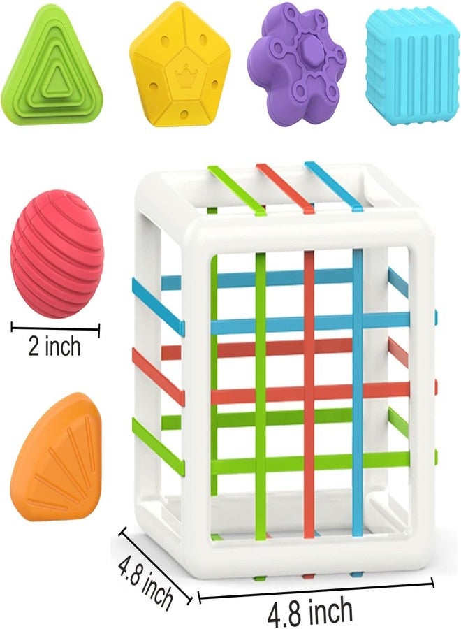 SELLMONK Plastic Baby and Toddler Block Shape Sorter Cube Colors Montessori Toys for 1 Year Old Girl Boys Best Birthday Gifts - Multi Color - Image 4