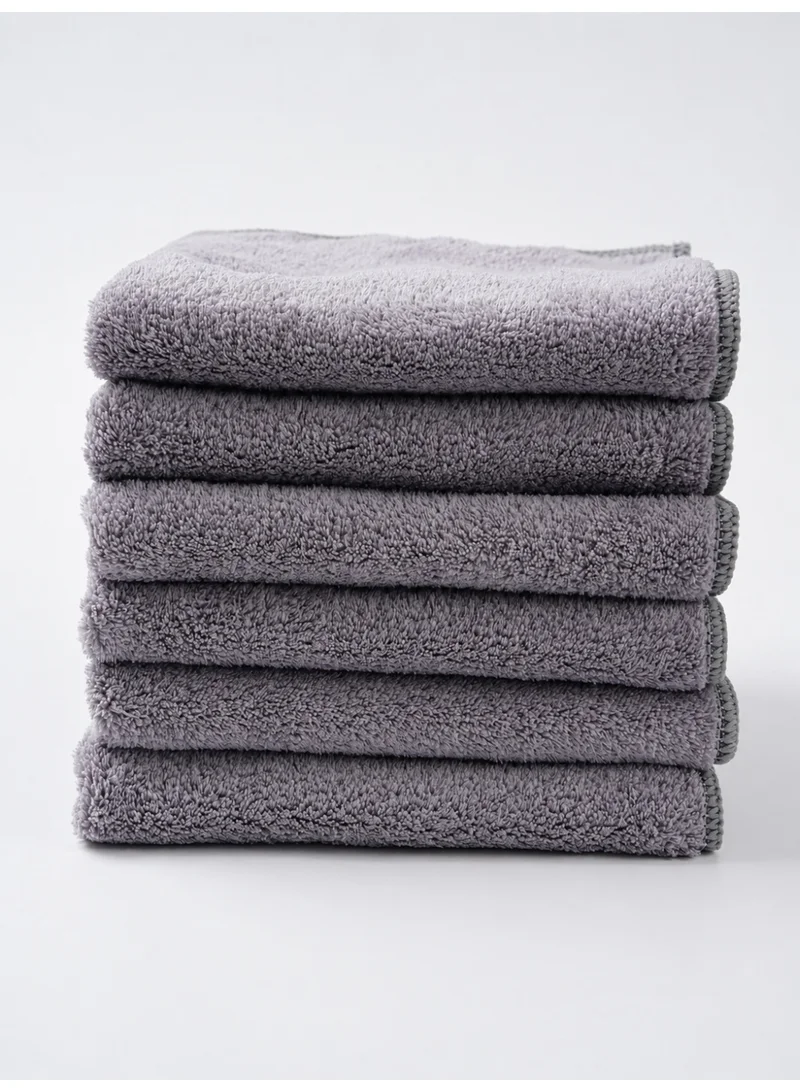 Donetella 6-Pack Microfiber Kitchen Towels 35×35 cm Size – 330 GSM, Highly Absorbent, Quick Dry, Lint Free, Streak Free | Dish & Counter Cleaning