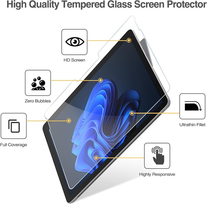Procases [2 Pack] Surface Go 4 2023/ Go 3 2021 / Surface Go 2 10.5" 2020 / Surface Go 10" 2018 Screen Protector, Tempered Glass Screen Film Guard For Surface Go 4/3/2/1 -Clear - Image 2