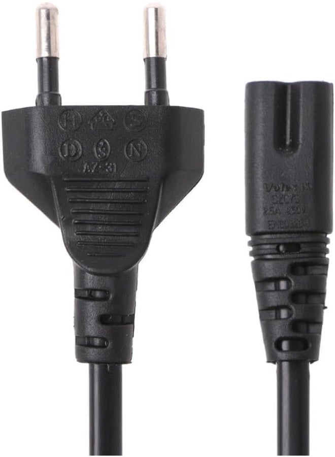 Harbour Delights - 1.5 Meters 230V 2 Pin Euro Power Cable - Type C European Plug to C7 Cord Printer Cable For PS5/PS4 - Black - Image 3