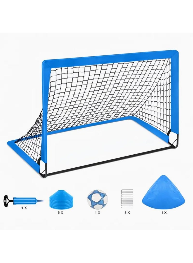 DANIM Portable Glass Fiber Football Goal Kids Soccer Goal for Backyard Set Toddler Soccer Nets Training Equipment Soccer Ball Pop Up Portable Soccer Set for Kids and Youth Games and Training Goals - Image 3