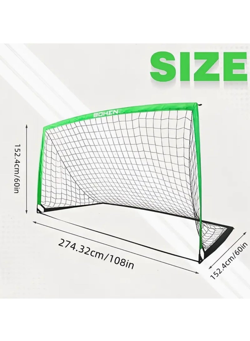 DANIM Portable Glass Fiber Football Goal Kids Soccer Goal for Backyard Set Toddler Soccer Nets Training Equipment Soccer Ball Pop Up Portable Soccer Set for Kids and Youth Games and Training Goals - Image 5