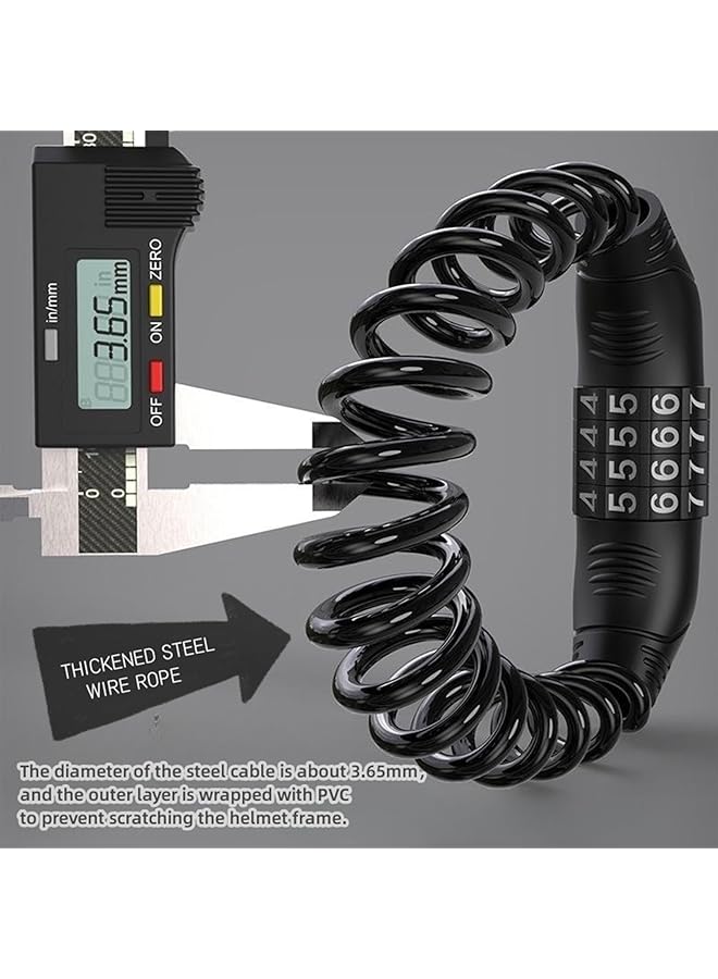 KASTWAVE Motorcycle Helmet Lock & Security Cable, Security Pin Locking Chain, Bike Cable Lock Universal, Suitable For Bike Helmet, Jacket, Cabinets & Luggage - Image 2