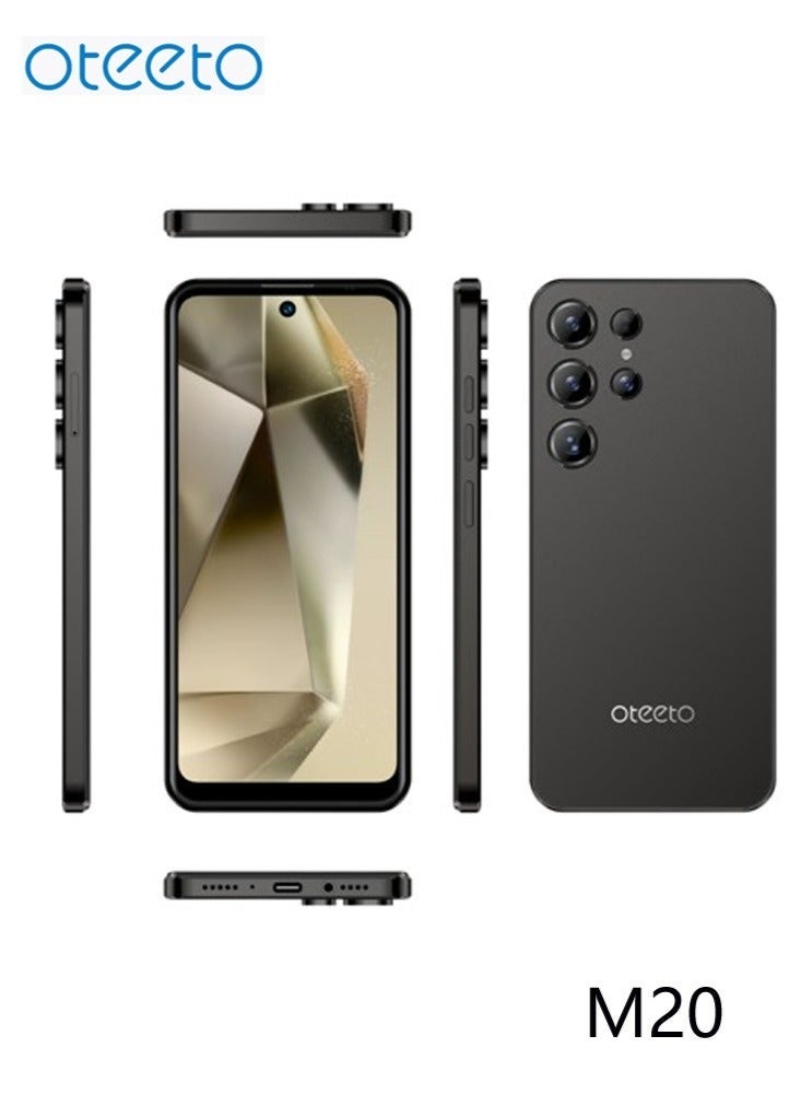 Oteeto Oteeto M20 Android Smartphone – 6.56” Inch Incell Full Display, 4GB RAM + 128GB ROM, Dual SIM 4G LTE Mobile Phone with 5000mAh Battery, Face Unlock, Rear Camera, and Sleek Black Design – High Performance Budget Android Phone  - Image 4
