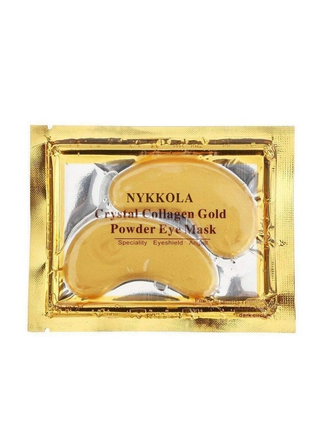 NYKKOLA - 20 Pairs Gold Eye Mask Powder Crystal Gel Collagen Eye Pads For Antiaging & Moisturizing Reducing Dark Circles Puffiness Wrinkles - Image 1