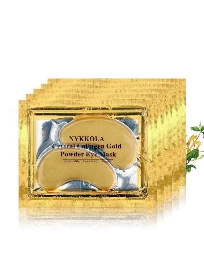 NYKKOLA - 20 Pairs Gold Eye Mask Powder Crystal Gel Collagen Eye Pads For Antiaging & Moisturizing Reducing Dark Circles Puffiness Wrinkles - Image 1