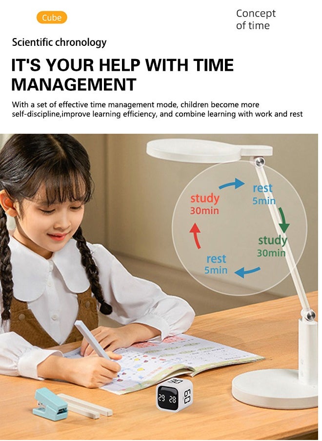 DMG TECH - Timer, Alarm clock, productivity gadget, timer, 3 alarm modes including silent vibration, 5/10/30/60 minutes and custom countdown for work, reading, kitchen - Image 1