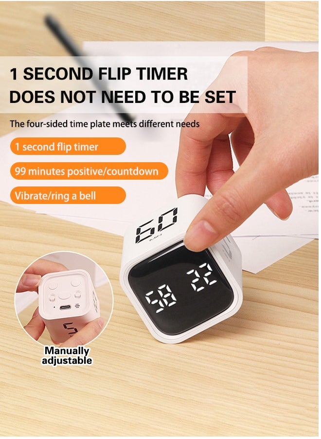 DMG TECH - Timer, Alarm clock, productivity gadget, timer, 3 alarm modes including silent vibration, 5/10/30/60 minutes and custom countdown for work, reading, kitchen - Image 1