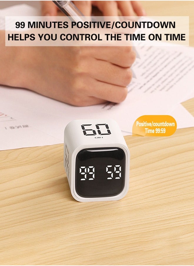 DMG TECH - Timer, Alarm clock, productivity gadget, timer, 3 alarm modes including silent vibration, 5/10/30/60 minutes and custom countdown for work, reading, kitchen - Image 1