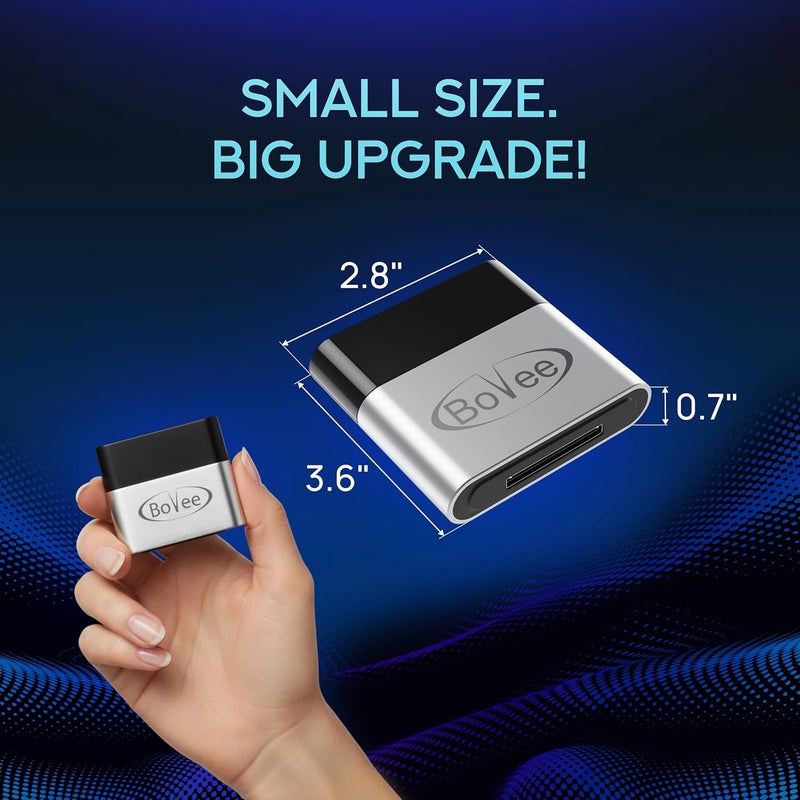 Bovee 1000 - محول واجهة الموسيقى اللاسلكية متوافق مع مجموعة سيارات أودي ومرسيدس وفولكس فاجن مع موصل iPod ذو 30 دبوس (محول AMI (لأودي/مرسيدس/VW)) - Image 2