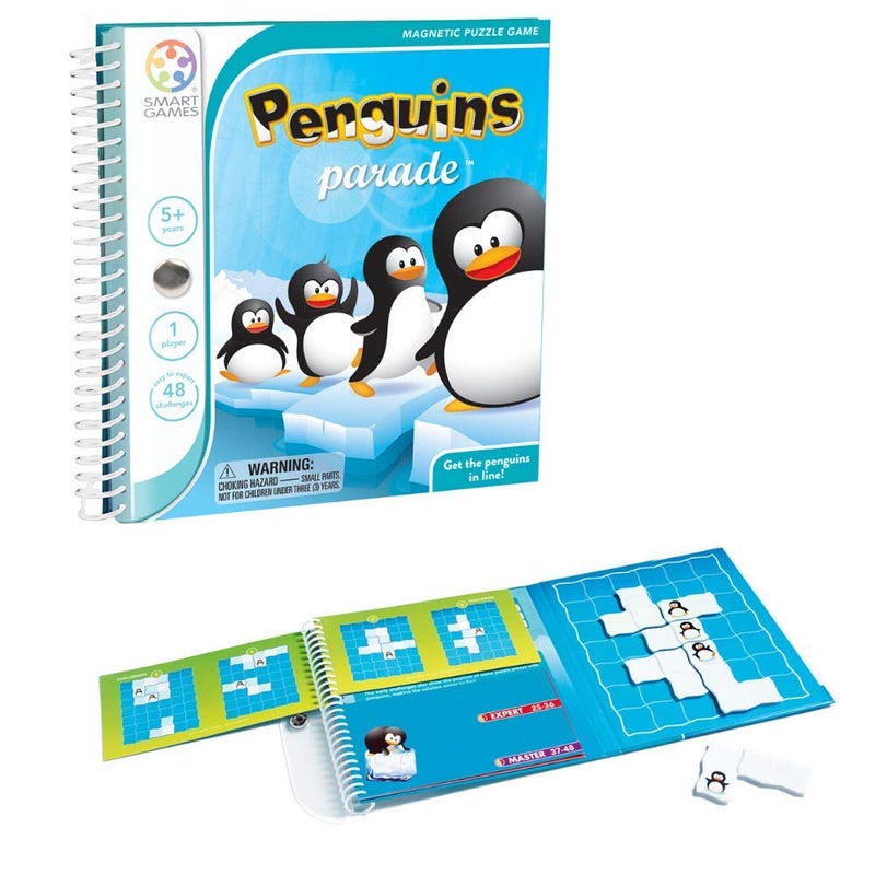 SmartGames - Penguins Parade, Magnetic Puzzle Game with 48 Challenges, 5+ Years - Image 1