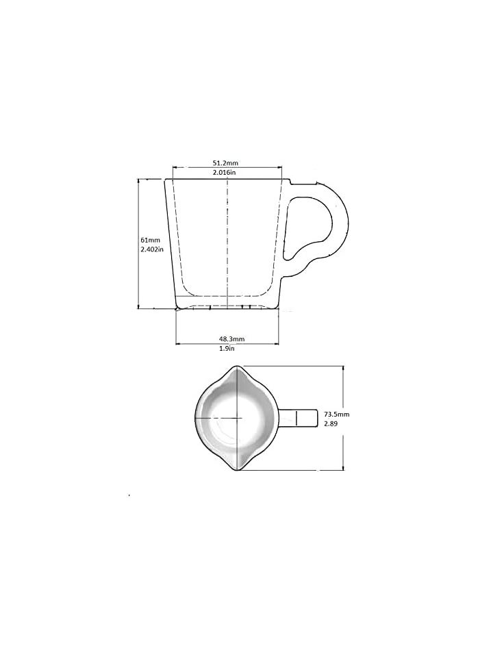 Rattleware - Rattleware Premium 3 Oz Measuring Espresso Shot Glass, Durable and Designed for precision as Espresso shot cups and an Espresso measuring cup, Great for professional and home use. - Image 1