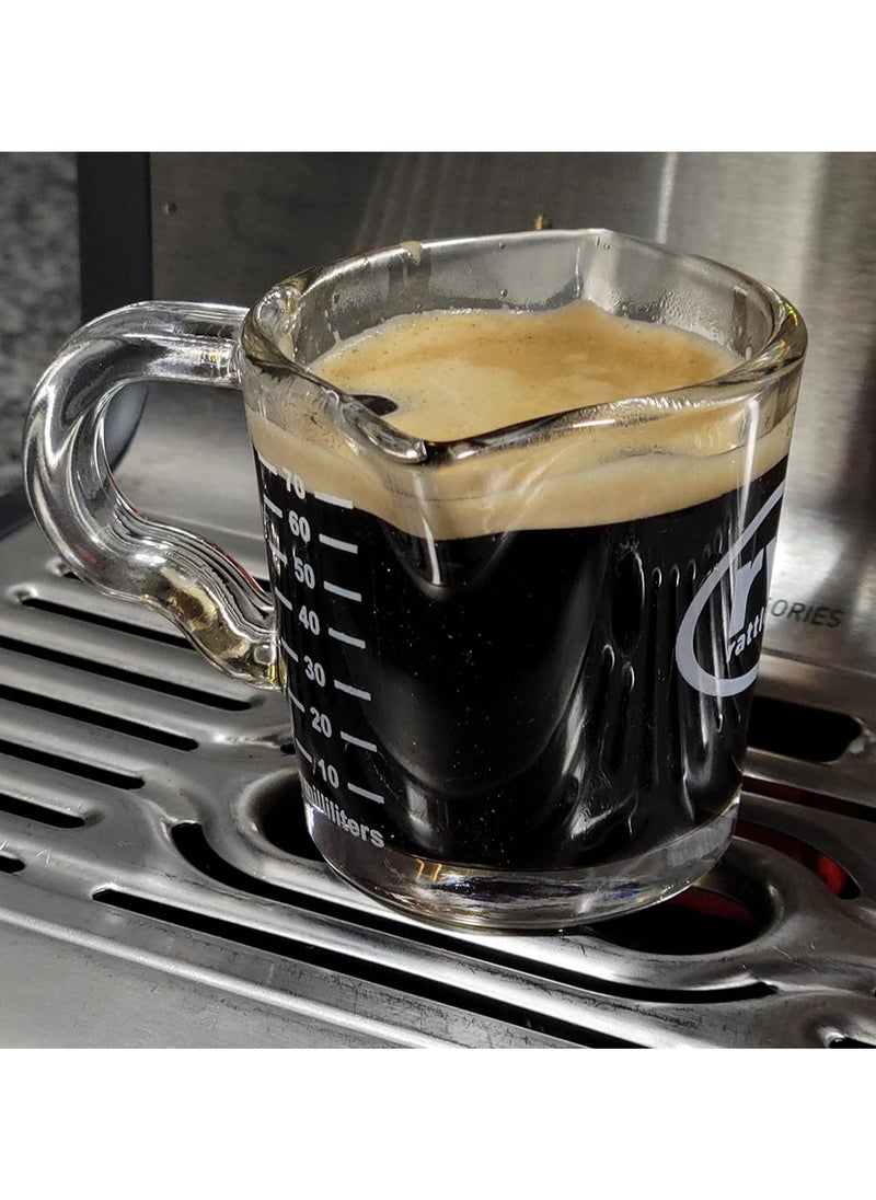 Rattleware - Rattleware Premium 3 Oz Measuring Espresso Shot Glass, Durable and Designed for precision as Espresso shot cups and an Espresso measuring cup, Great for professional and home use. - Image 1