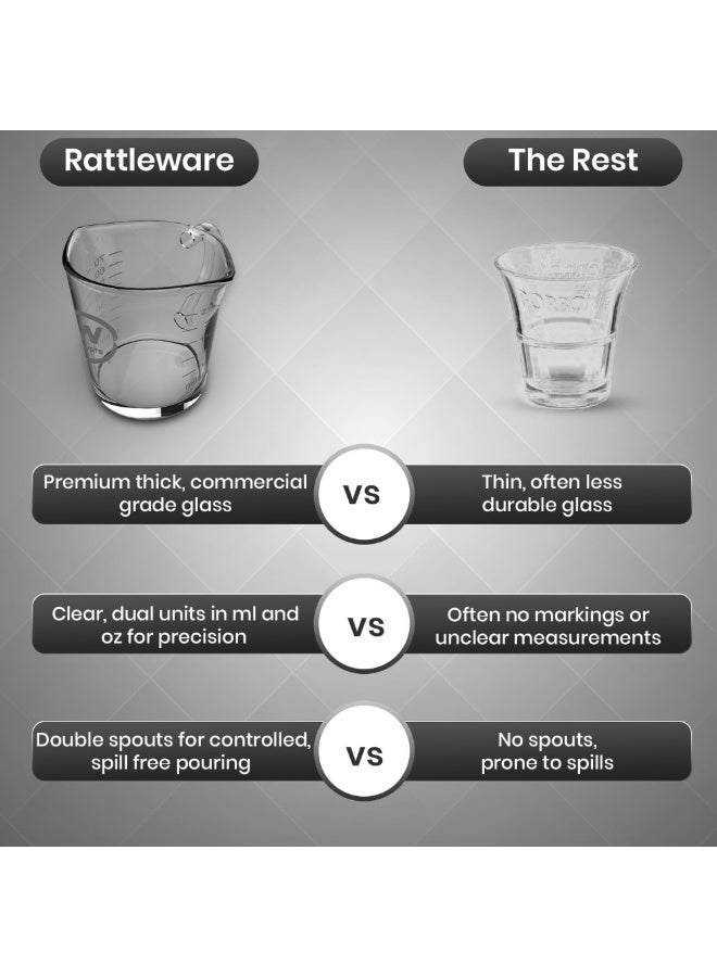راتلوير Rattleware كوب قياس إسبريسو فاخر سعة 90 مل، متين ومصمم بدقة ككوب شوت للقهوة وكوب قياس للإسبريسو، مثالي للاستخدام الاحترافي والمنزلي - Image 5