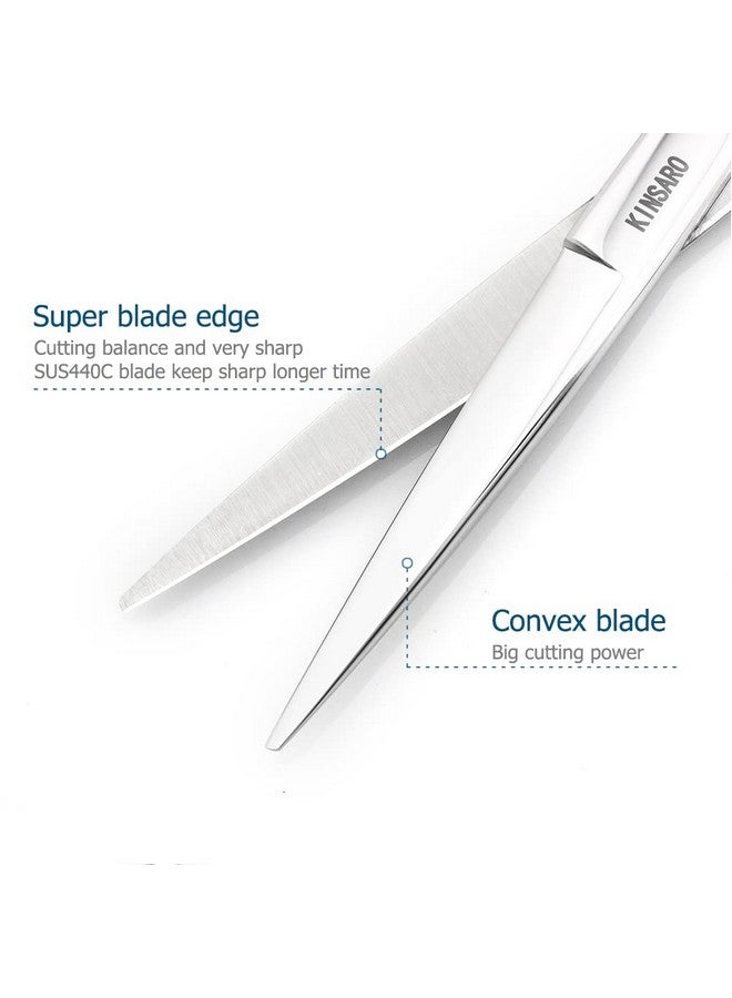 KINSARO Professional Hair Shears 6" Silvery Blind Hole Sharp Hair Scissors Hair Cutting Scissors Barber Scissors Barber Shears Haircut Scissors Convex Edge 440C KINSARO - Image 4