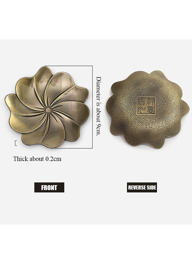 Incense Burner Incense Holder, Metal sakura Vintage Incense Stick Holder Tray Incense Stick Stick Ash Catcher, Yoga Meditation Home Office Decoration (Golden) - Image 2