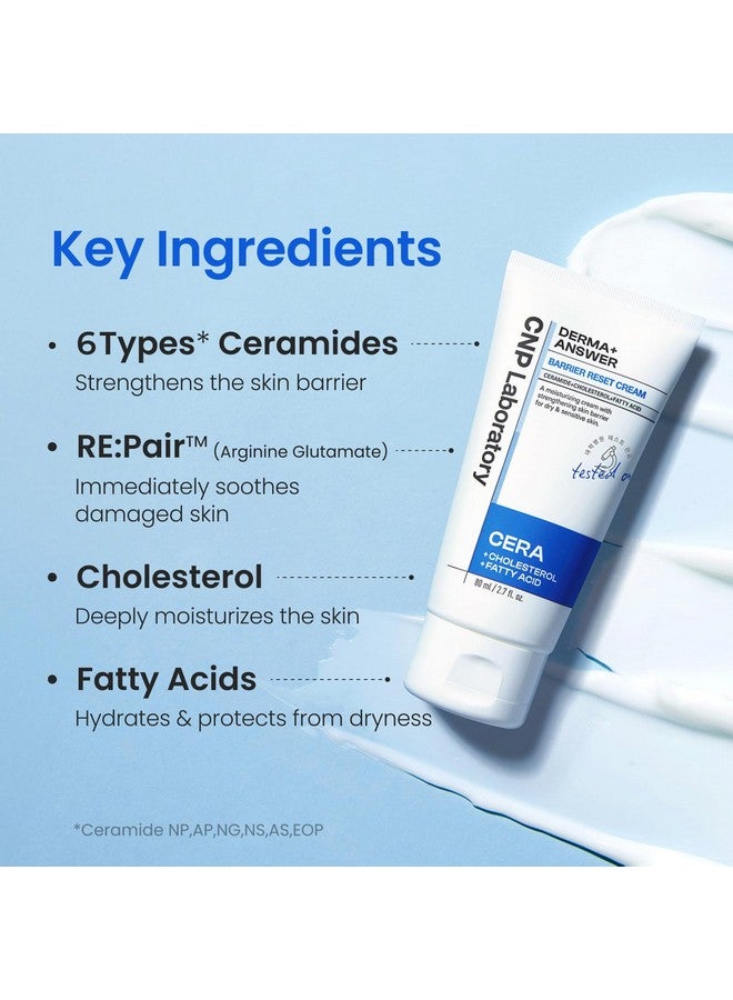 سي إن بي كريم CNP Barrier Reset - ترطيب عميق، تقوية حاجز البشرة، سيراميد، مناسب للبشرة الجافة والحساسة، العناية بالبشرة الكورية، 2.7 أونصة سائلة. - Image 4