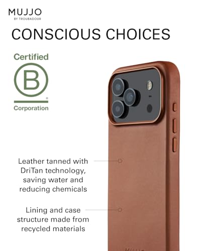 Mujjo Leather Case for iPhone 17 Pro Max – MagSafe Compatible - Tan - Image 4