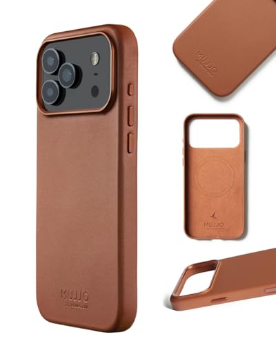 Mujjo Leather Case for iPhone 17 Pro Max – MagSafe Compatible - Tan - Image 2