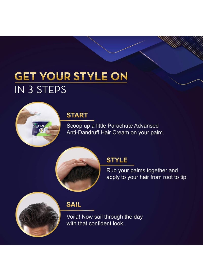 باراشوت كريم الشعر باراشوت أدفانسيد للرجال، 100 مل | مضاد للقشرة | كريم للشعر بعد الاستحمام | كريم شعر بديل الزيت غير لزج - Image 4