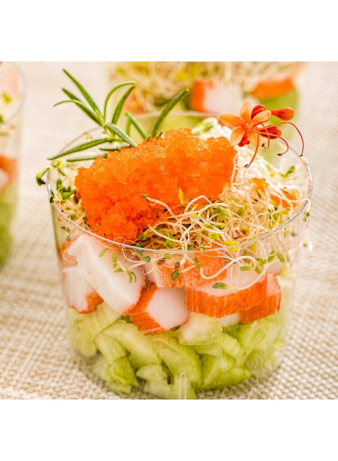 Restaurantware أكواب بارفيه سعة 6 أونصات، 100 كوب موس دائري - قابلة للتصرف، متينة، أكواب بلاستيكية شفافة لتقديم الحلويات، ممتازة، لتقديم المقبلات أو الحلويات - Image 3