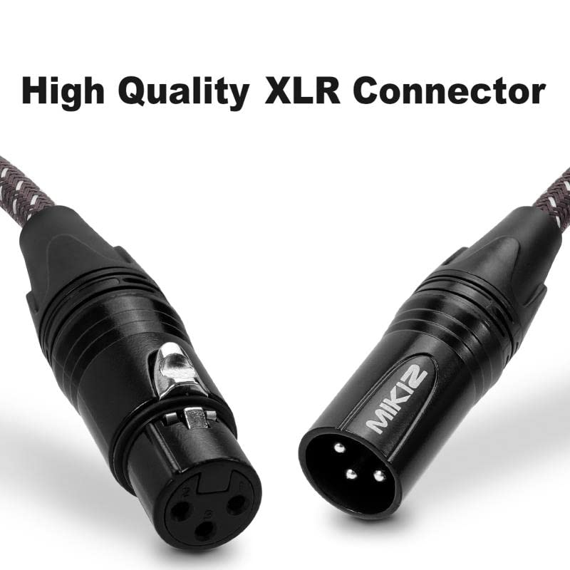 MIKIZ 50ft XLR Cables Braided 50 ft 2 Pack - Anti-Tangling Premium XLR Patch Cables Male to Female 3 Pin - Image 4