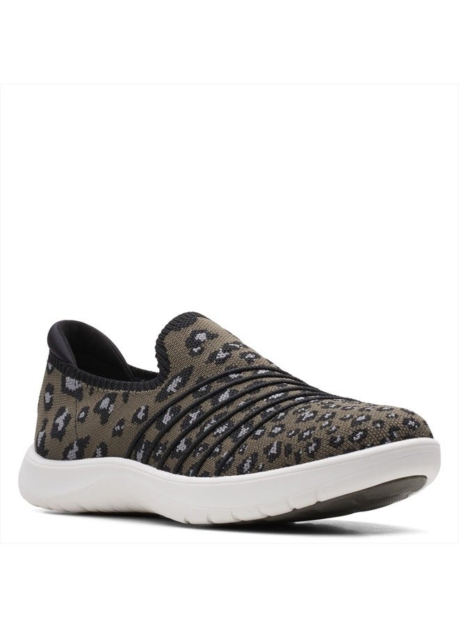 clarks Women's Adella Step Sneaker, Dark Olive, 6.5  - Image 1