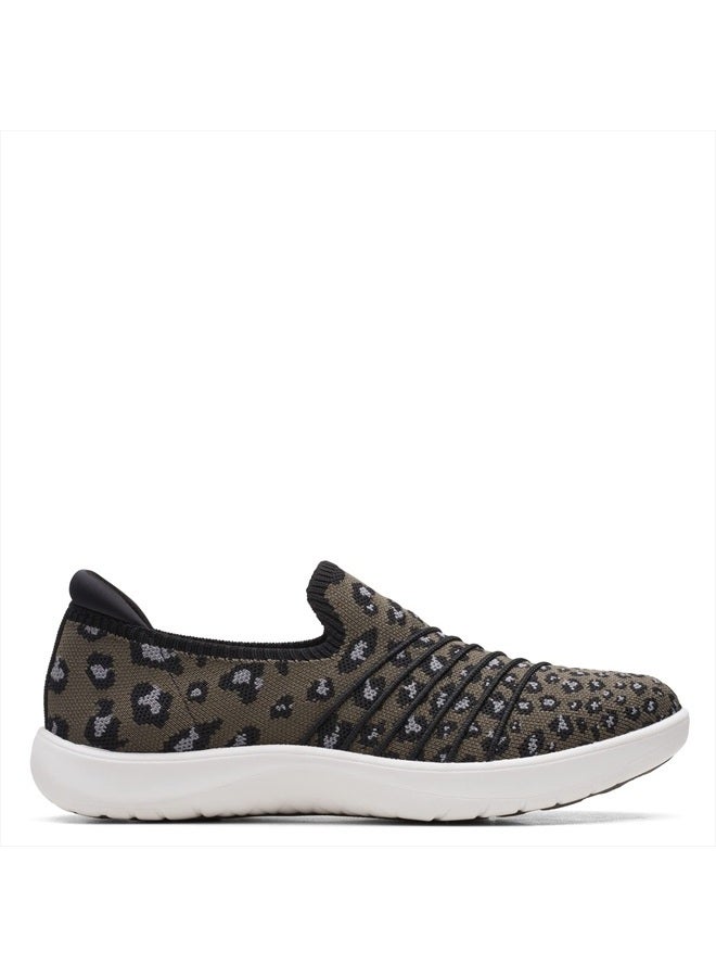 clarks Women's Adella Step Sneaker, Dark Olive, 6.5  - Image 2