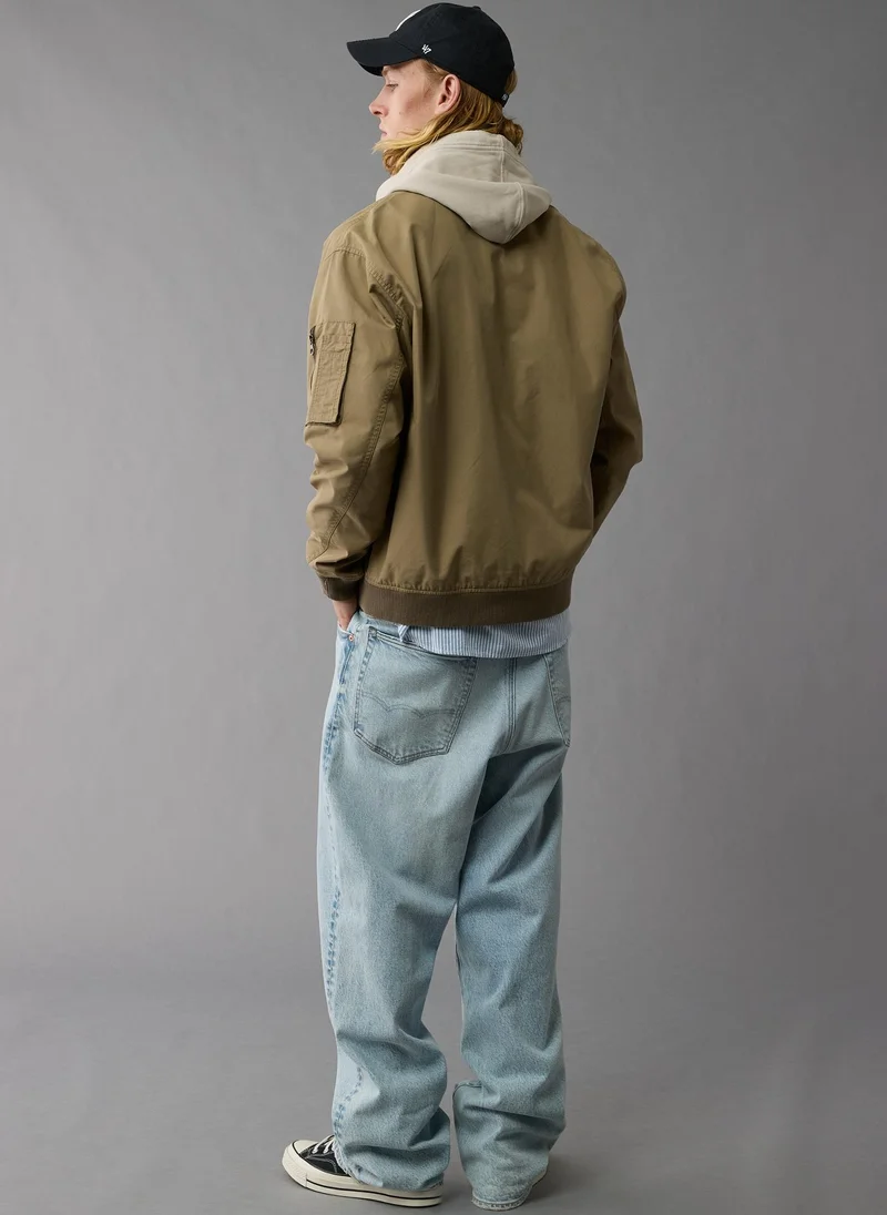 American Eagle Quarter-Snap Mockneck Sweatshirt