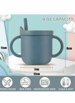 Excefore Silicone Sippy Cups for Baby, Sippy Cup & Snack 2-in-1 Container for Toddlers  - Image 2