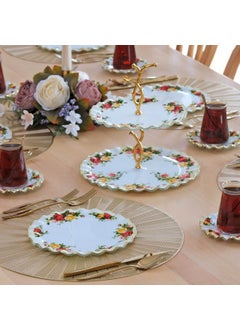 Glore Humber Gold Gilded 25 Piece Cake Tea Service Set for 6 People  - Image 1