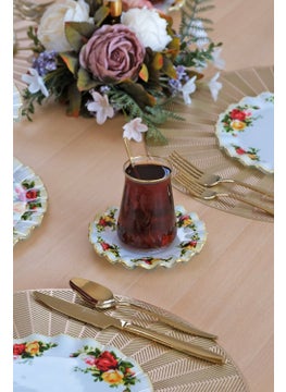 Glore Humber Gold Gilded 25 Piece Cake Tea Service Set for 6 People  - Image 5