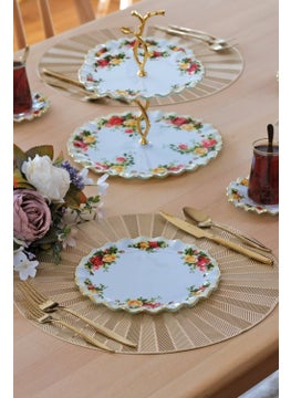 Glore Humber Gold Gilded 25 Piece Cake Tea Service Set for 6 People  - Image 2
