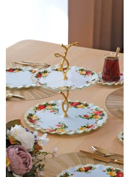 Glore Humber Gold Gilded 25 Piece Cake Tea Service Set for 6 People  - Image 3