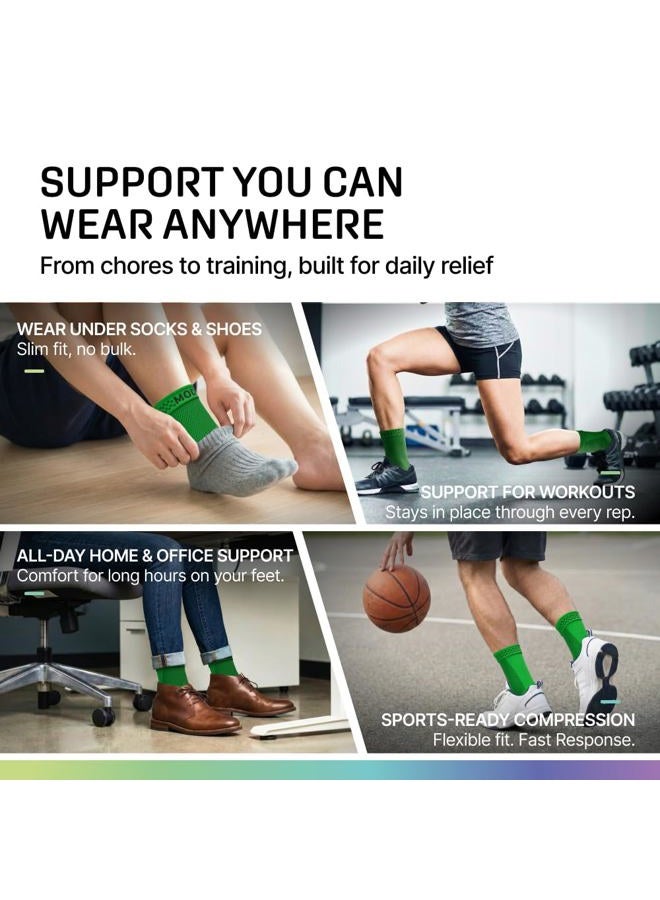 Modvel Foot & Ankle Brace Socks for Sprained Ankle Compression Sleeve - Plantar Fasciitis Relief Brace, Foot Support for pain Women & Men - Tendonitis & Arthritis Feet Sleeve, Stabilizing Ankles Wrap - Image 5