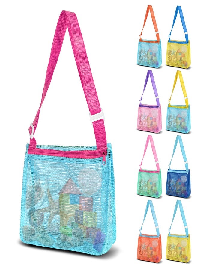 VOROLO Mesh Beach Bag for Holding Toys,Sand Towels Tote for Kids Seashell Collecting,Swimming Accessories for Boys and Girls - Image 1