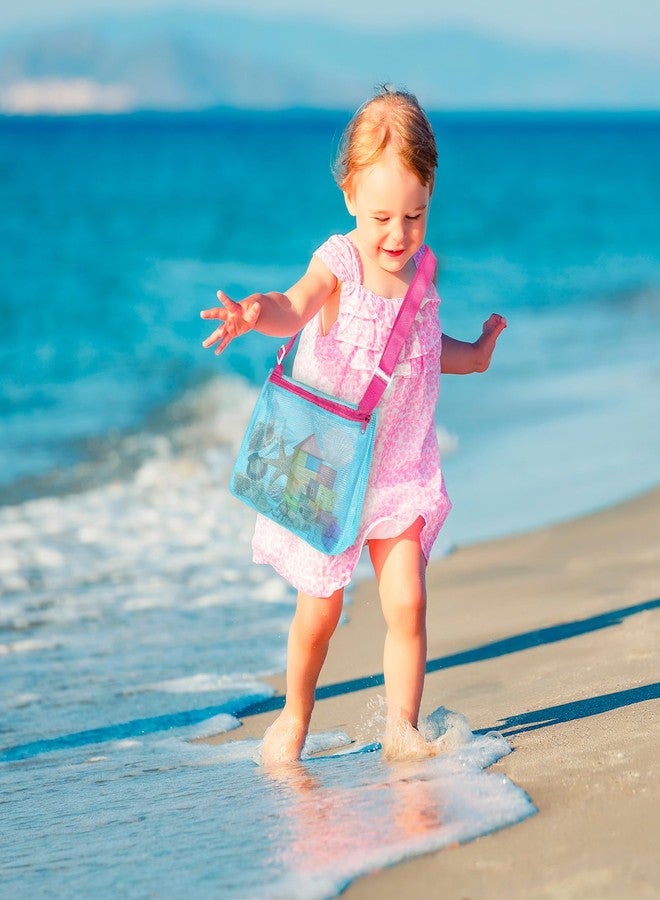 VOROLO Mesh Beach Bag for Holding Toys,Sand Towels Tote for Kids Seashell Collecting,Swimming Accessories for Boys and Girls - Image 4