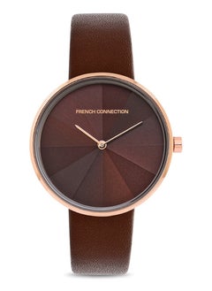 French Connection Women's Analog Quartz Brown Leather Watch FCL21-F  - Image 1