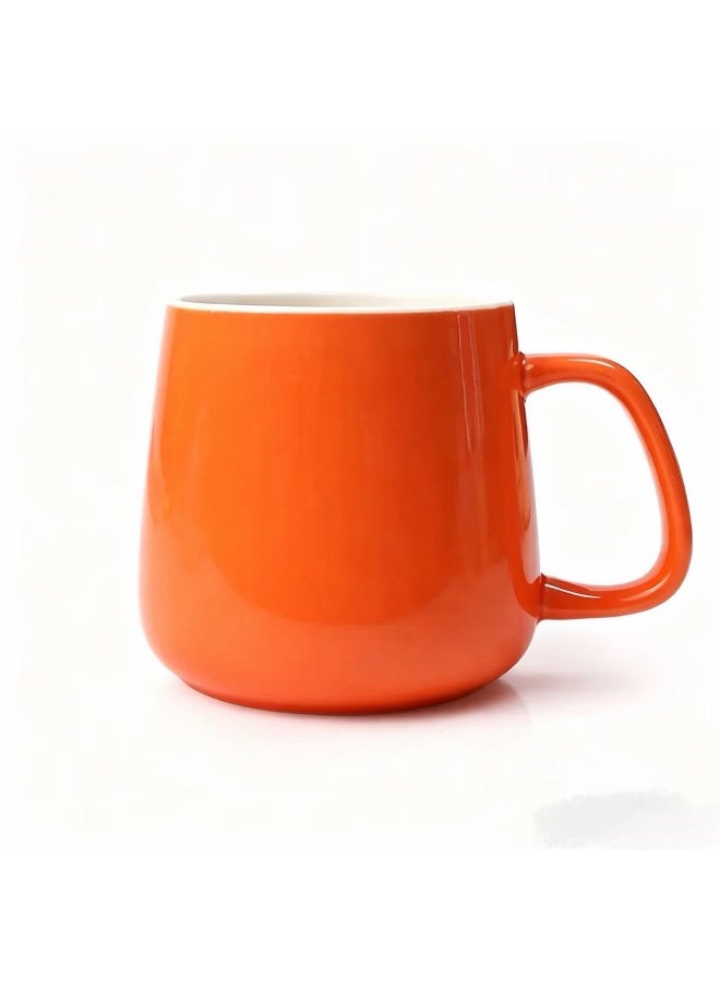 Orange Ceramic Coffee Mug, 380ML, Dishwasher Safe - Image 1