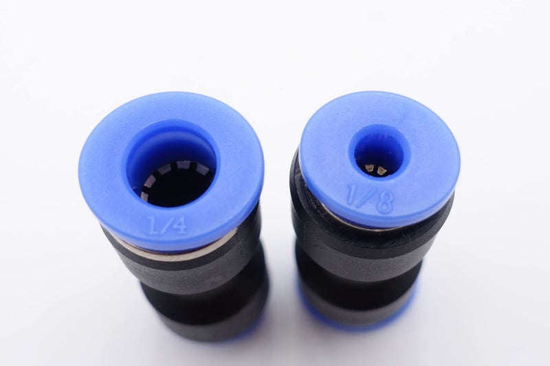 IVLPHA Push to Connect Fitting 1/4" Tube OD x 1/8" Tube OD Reducer, Pneumatic Air Water Straight Union Two Way Connector/Coupler (Pack of 5) - Image 2