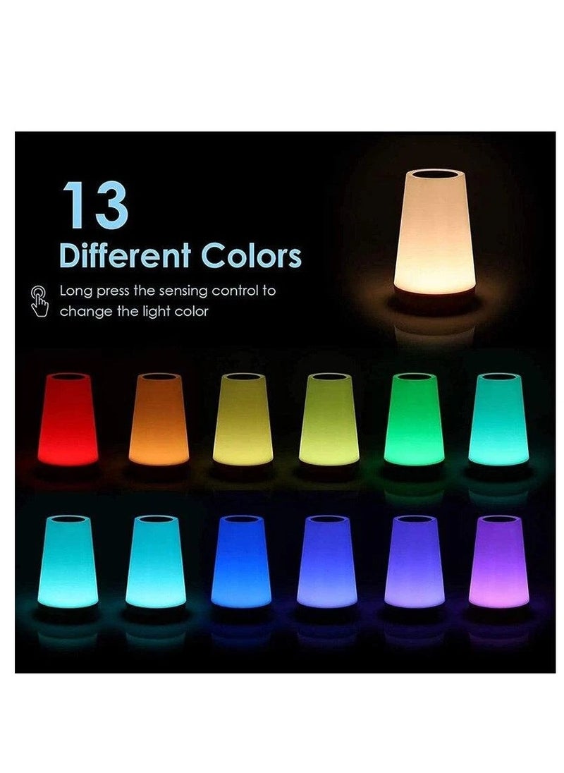 INFLUX 13-Color Changing LED Night Light Dimmable with Timer, Touch Sensor, Remote Control, and USB Rechargeable - Eye-Caring Bedside Table Lamp for Baby Kids Room, Bedroom and Living room.  - Image 3