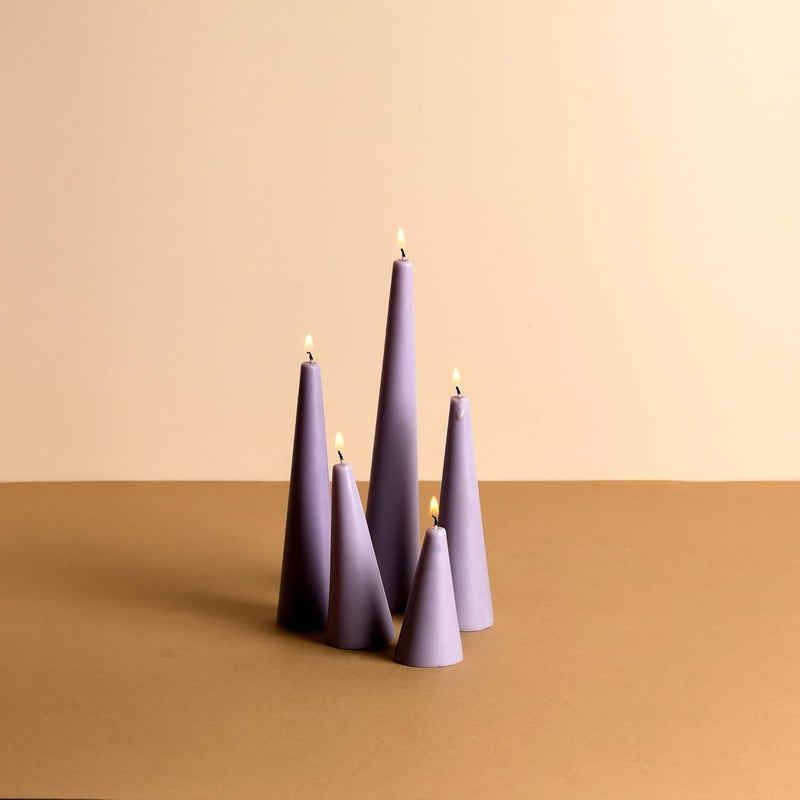 RAD LIVING Rad Living Festival Special Sunshine Set of 5 Candles Lavender Fields Scented Soy Wax Lavender Candles 20mins 15 Hours Each Burn Time Perfect for Home Dcor Ideal for Gifting  - Image 1
