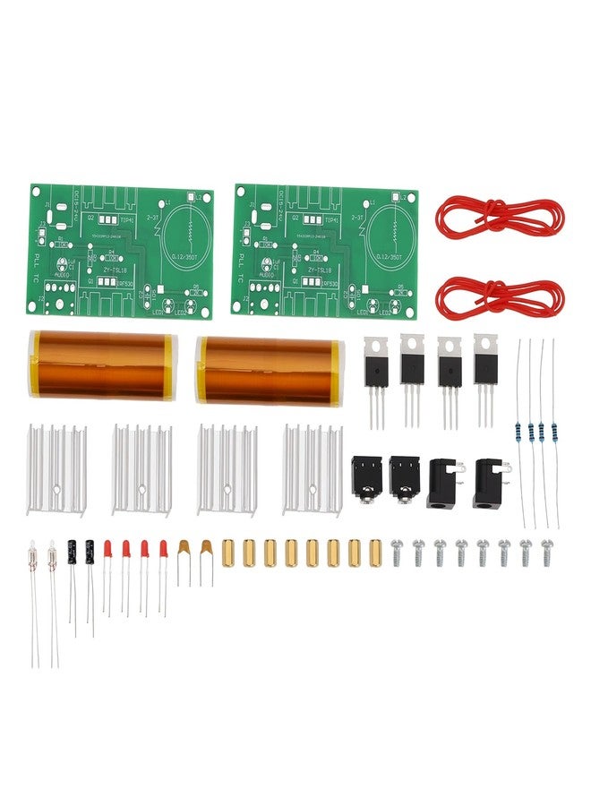 Create idea 2set Coil Speaker DIY Mini Transformer Kit DC 15-24V 15W Compatible with Tesla Coil Plasma Speaker Wireless Transmission Compatible with Tesla Coil Module Soldering Project Unassembled - Image 1