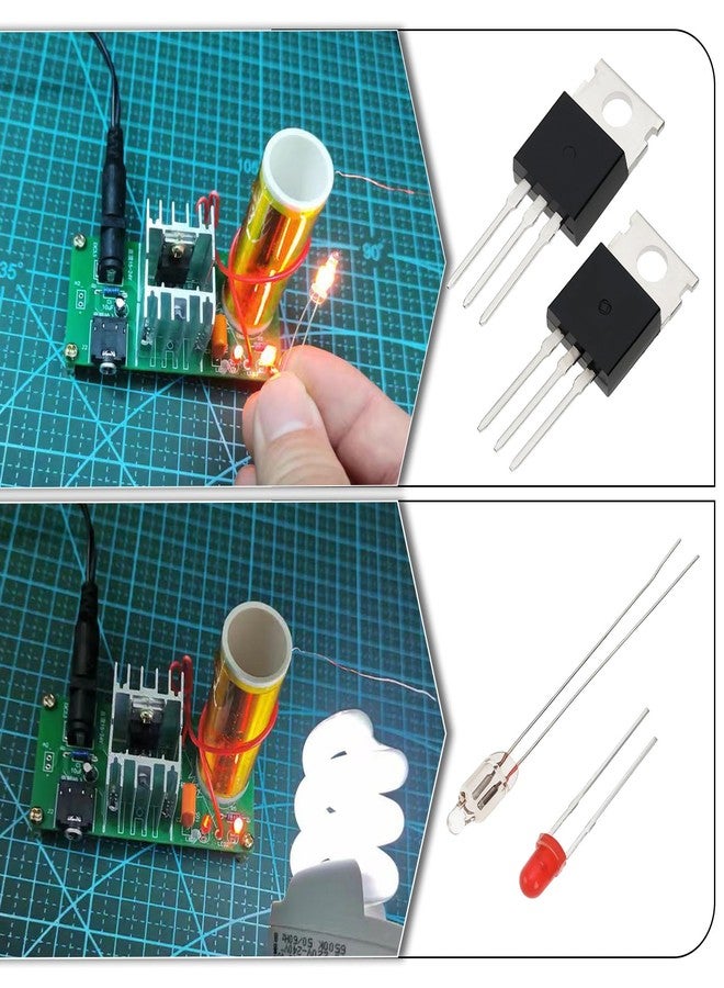 Create idea 2set Coil Speaker DIY Mini Transformer Kit DC 15-24V 15W Compatible with Tesla Coil Plasma Speaker Wireless Transmission Compatible with Tesla Coil Module Soldering Project Unassembled - Image 3