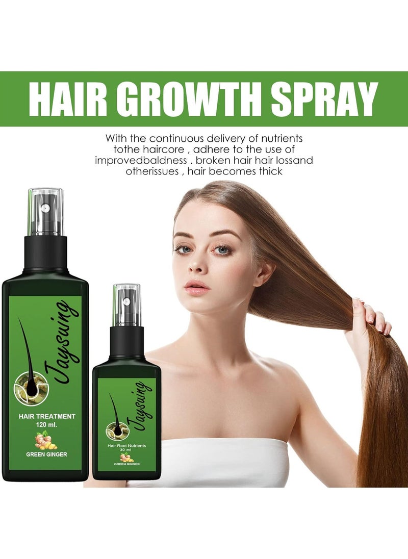 Jaysuing - Growth Plus Nourishing Ginger Spray, Natural Nourishing Scalp Spray, Fast Hair Growth Intensive Anti-Shedding Treatment Ginger Spray, Ginger Spray to Promote Male and Female Hair Growth - Image 1