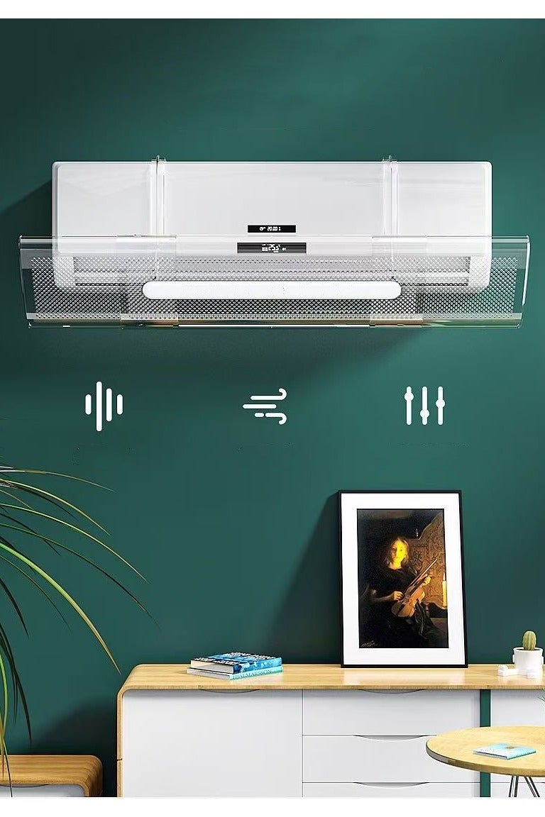 حصريا حاجز تكييف الهواء لمنع الرياح المباشرة، واقي الرياح، حاجز توجيه هواء مكيف الهواء لمخرج الهواء - Image 1